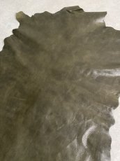画像3: ゴート革　マーキュリー　カーキ　山羊革　両面使い　レザー (3)