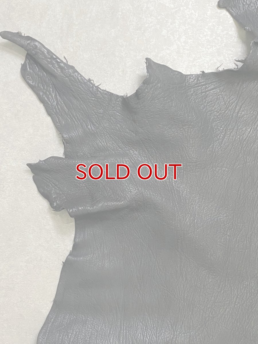 画像2: ゴート革　ヴァガルア　ブラック　山羊革　レザー (2)