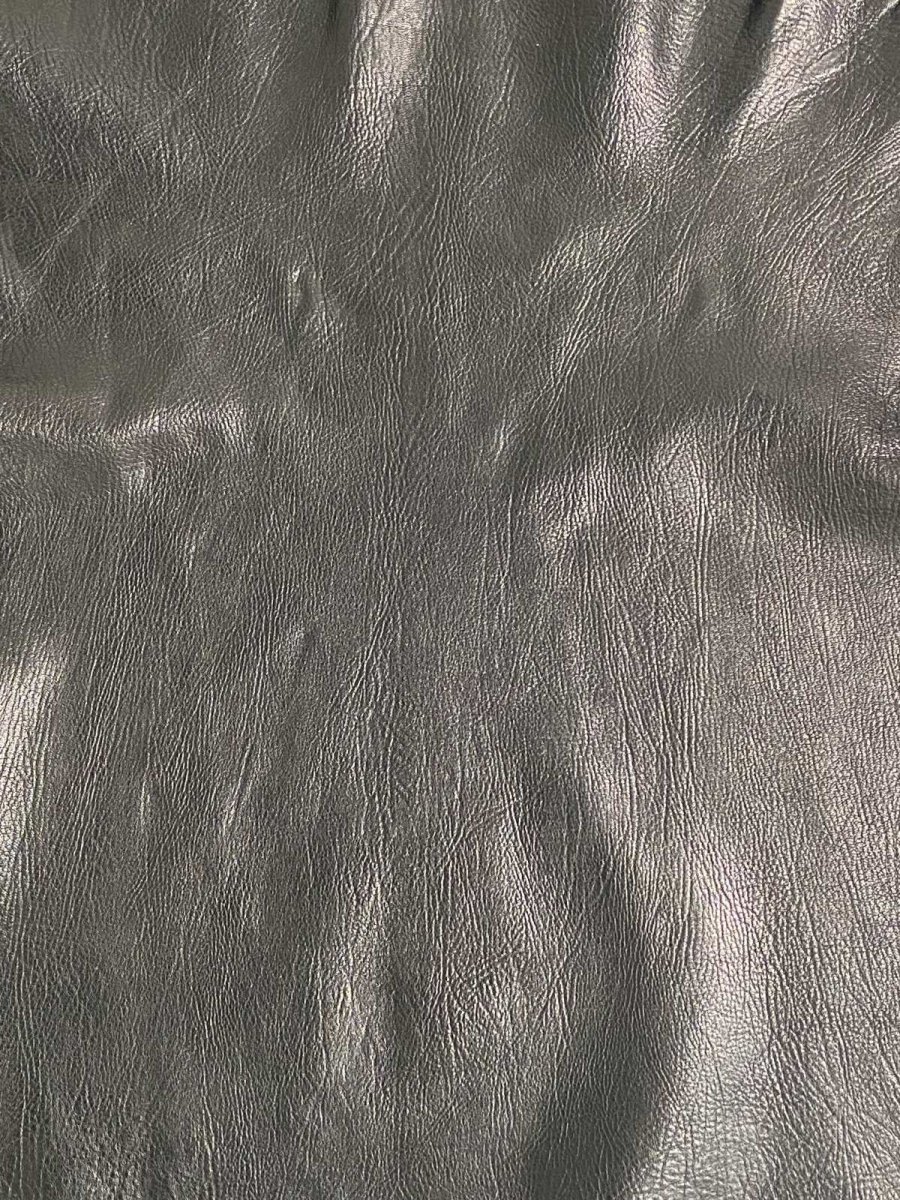 画像8: ゴート革　シュリンク　ブラック　山羊革　レザークラフト (8)