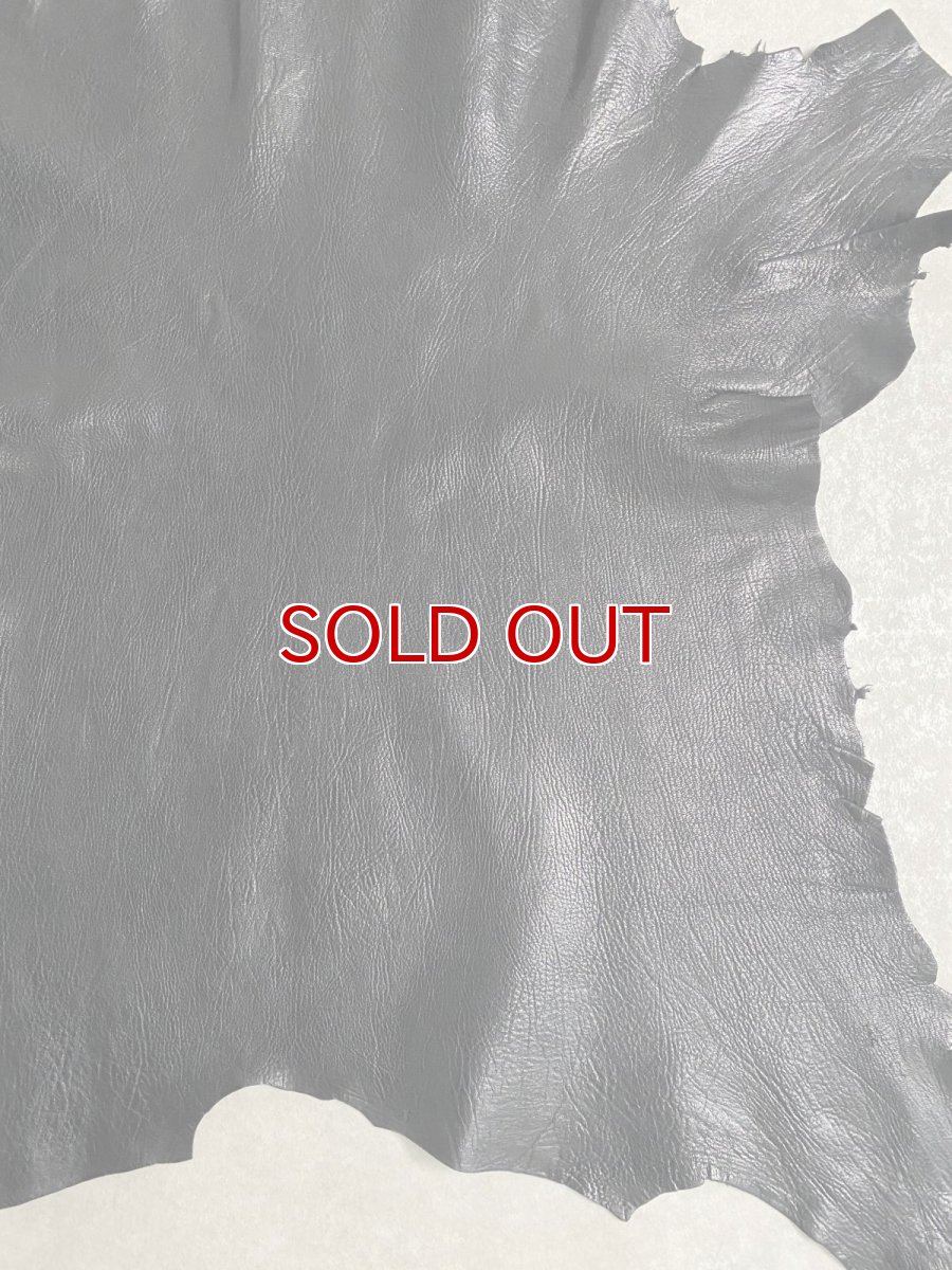 画像6: ゴート革　シュリンク　ブラック　山羊革　レザークラフト (6)