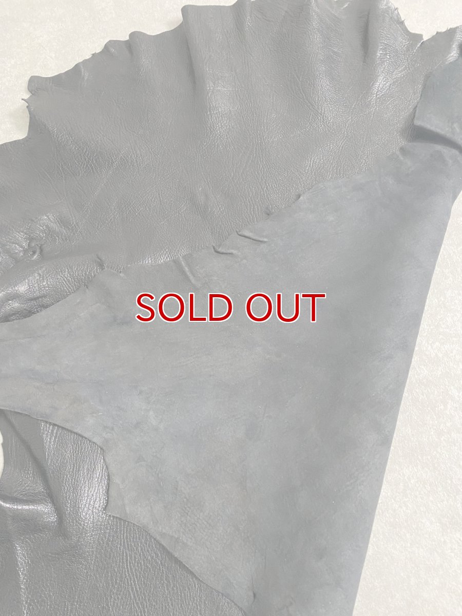 画像9: ゴート革　シュリンク　ブラック　山羊革　レザークラフト (9)