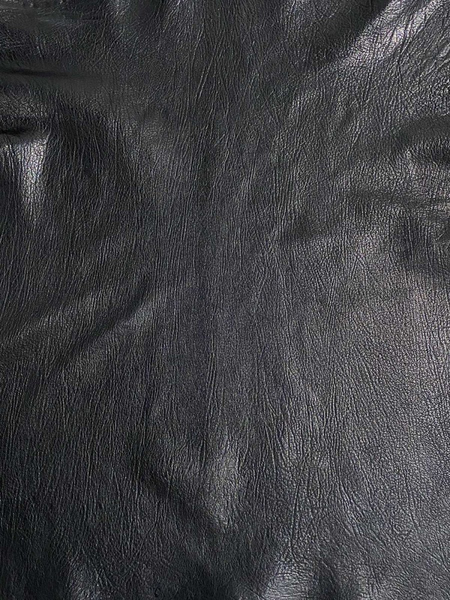 画像2: ゴート革　シュリンク　ブラック　山羊革　レザークラフト (2)