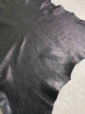 画像4: ゴート革　シュリンク　ブラック　山羊革　レザークラフト (4)