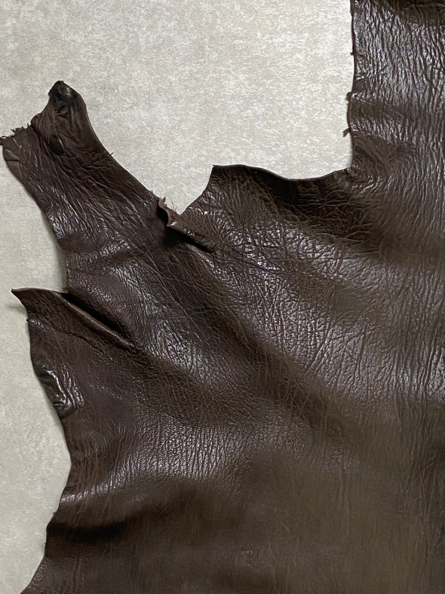 画像2: ゴート革　ヴァガルア　チョコ　山羊革　レザー (2)