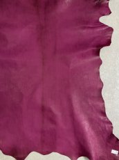 画像7: ゴートシルキー　ワイン　山羊革　両面使い　レザー (7)