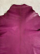 画像4: ゴートシルキー　ワイン　山羊革　両面使い　レザー (4)