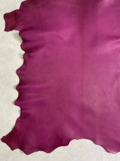 画像5: ゴートシルキー　ワイン　山羊革　両面使い　レザー (5)