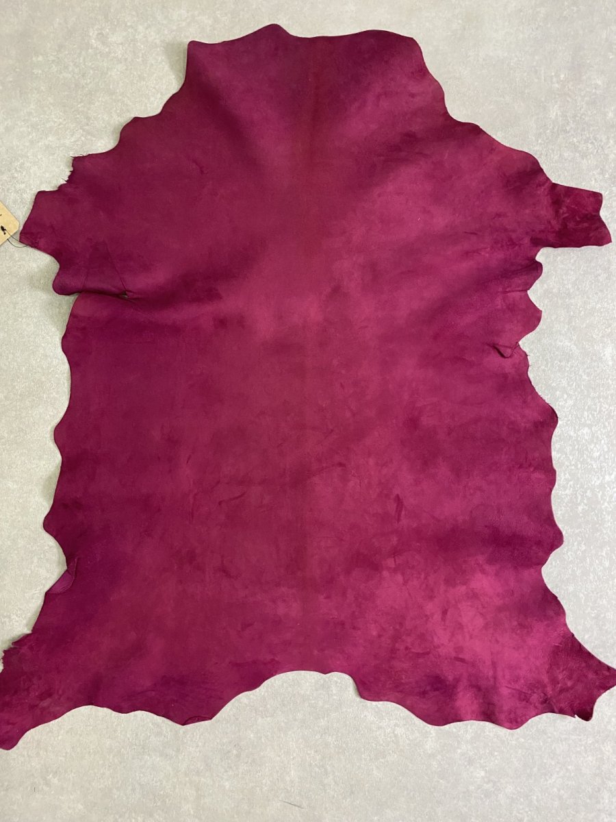 画像8: ゴートシルキー　ワイン　山羊革　両面使い　レザー (8)