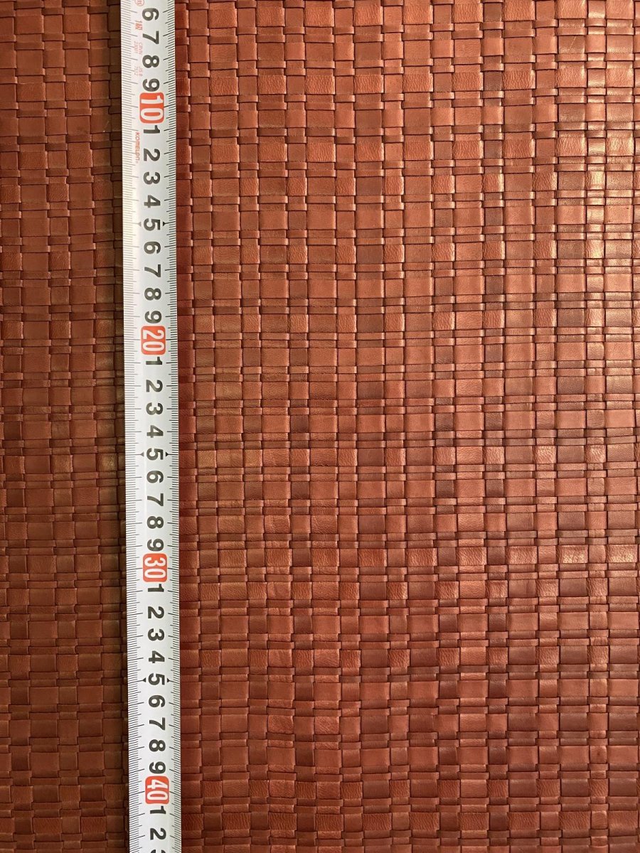 画像6: ポニー　メッシュレザー　赤茶　61cm巾 (6)