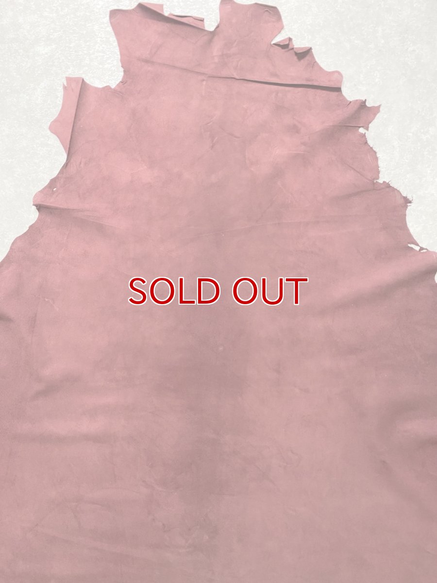 画像3: カンガルー革 床革スウェード ボルドー カンガルーレザー  (3)