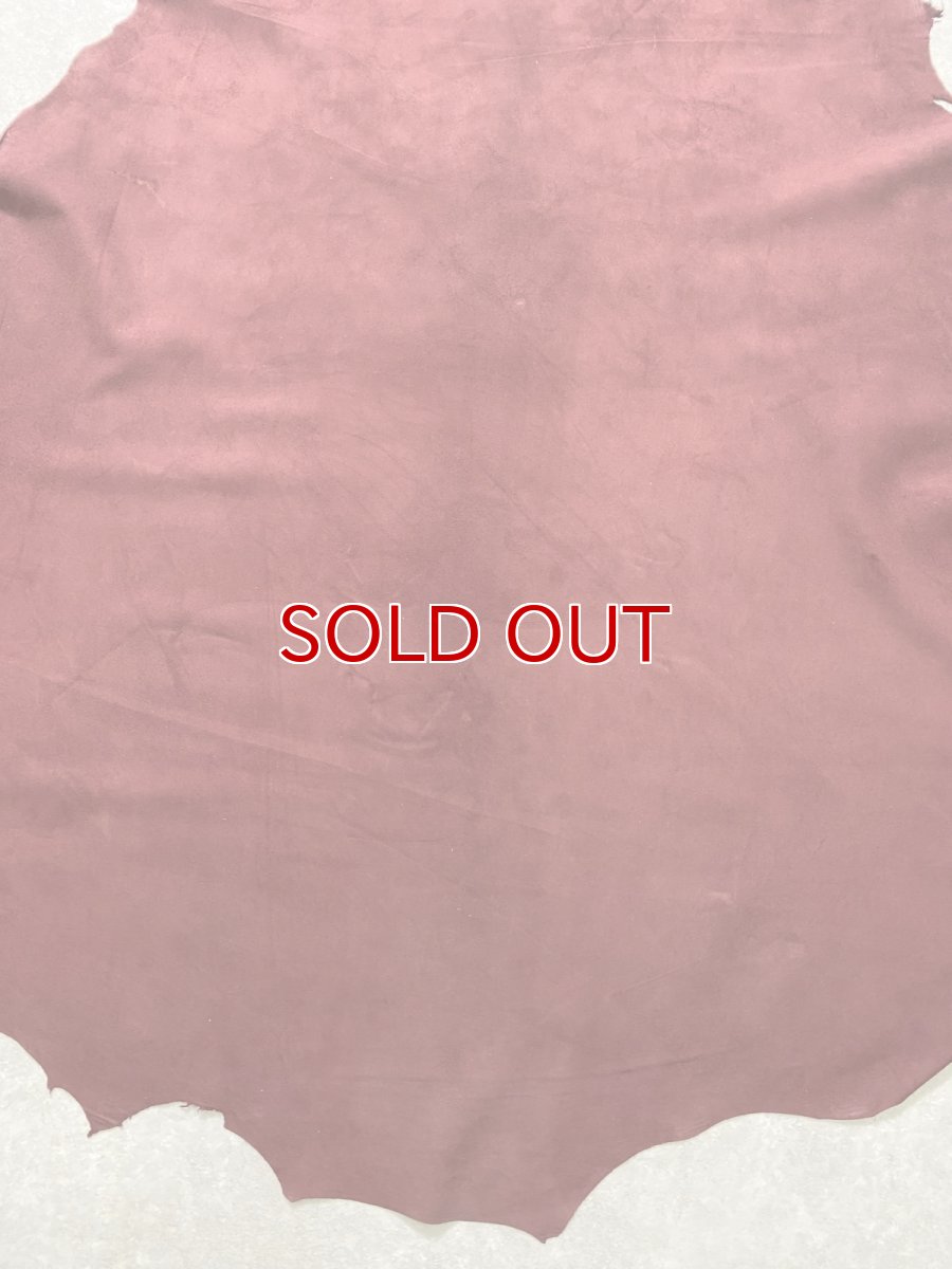 画像5: カンガルー革 床革スウェード ボルドー カンガルーレザー  (5)