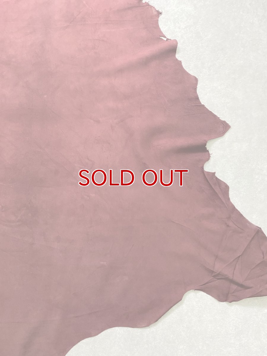 画像6: カンガルー革 床革スウェード ボルドー カンガルーレザー  (6)