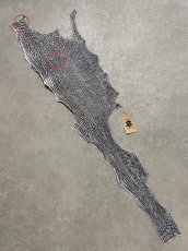 画像2: シャーク　白×黒　サメ革　鮫革　シャークスキン　 (2)