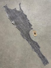 画像1: シャーク　白×黒　サメ革　鮫革　シャークスキン　 (1)