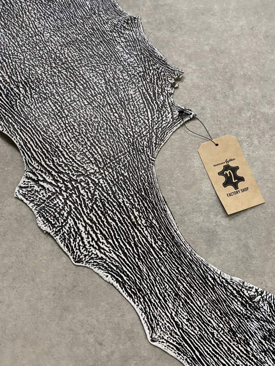 画像5: シャーク 白×黒 サメ革 鮫革 シャークスキン  (5)