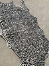 画像4: シャーク　白×黒　サメ革　鮫革　シャークスキン　 (4)