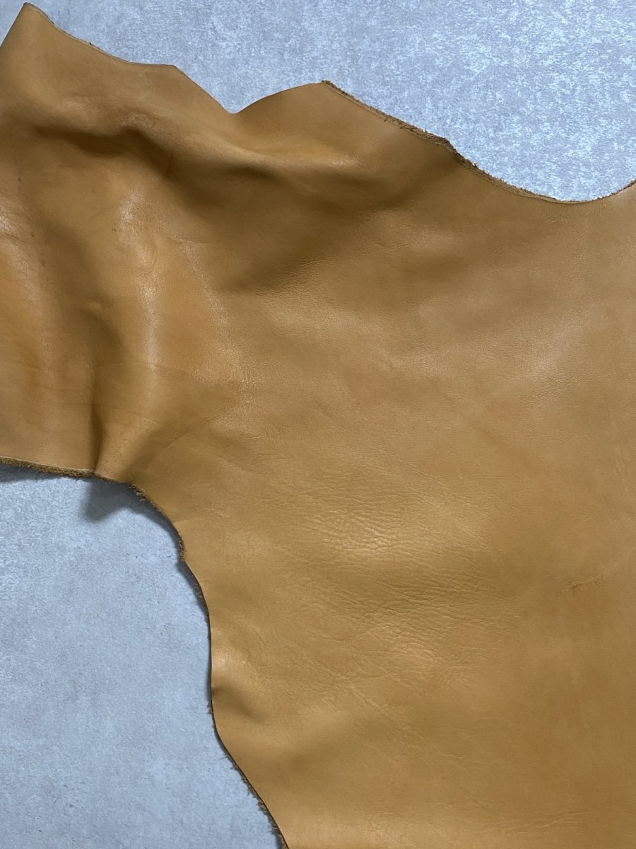 画像3: 牛革　グローブレザー　キャメル素上げ　レザークラフト (3)
