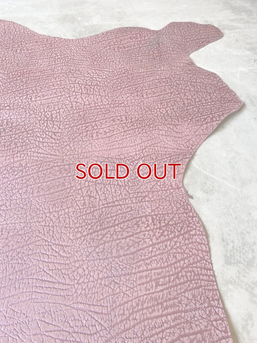 画像5: 牛革  バッファロー型押し　パール加工　カシス　レザークラフト (5)