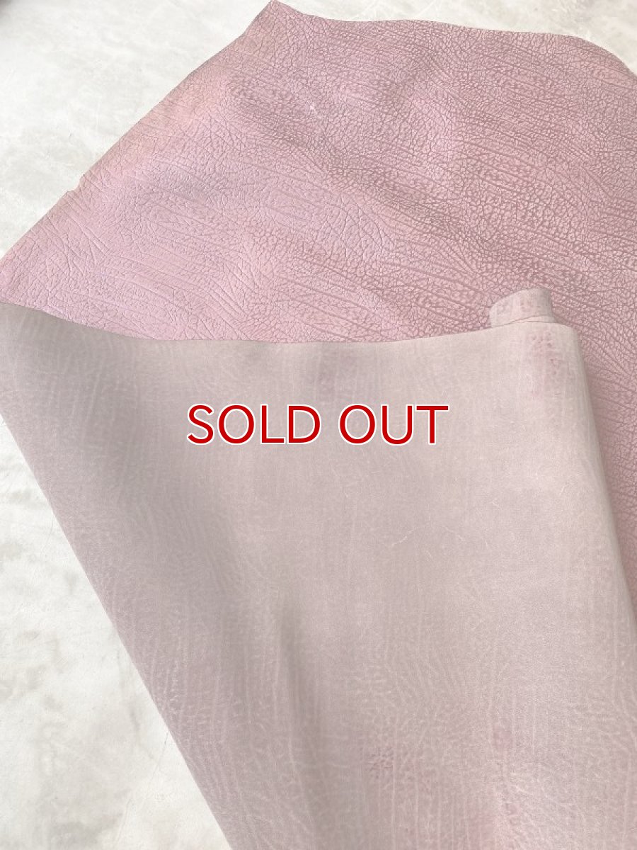 画像9: 牛革  バッファロー型押し　パール加工　カシス　レザークラフト (9)