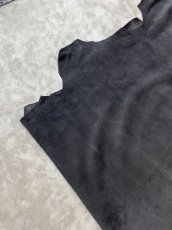 画像7: 牛革  ヌバック型押し　クロコ柄　ブラック　レザークラフト (7)