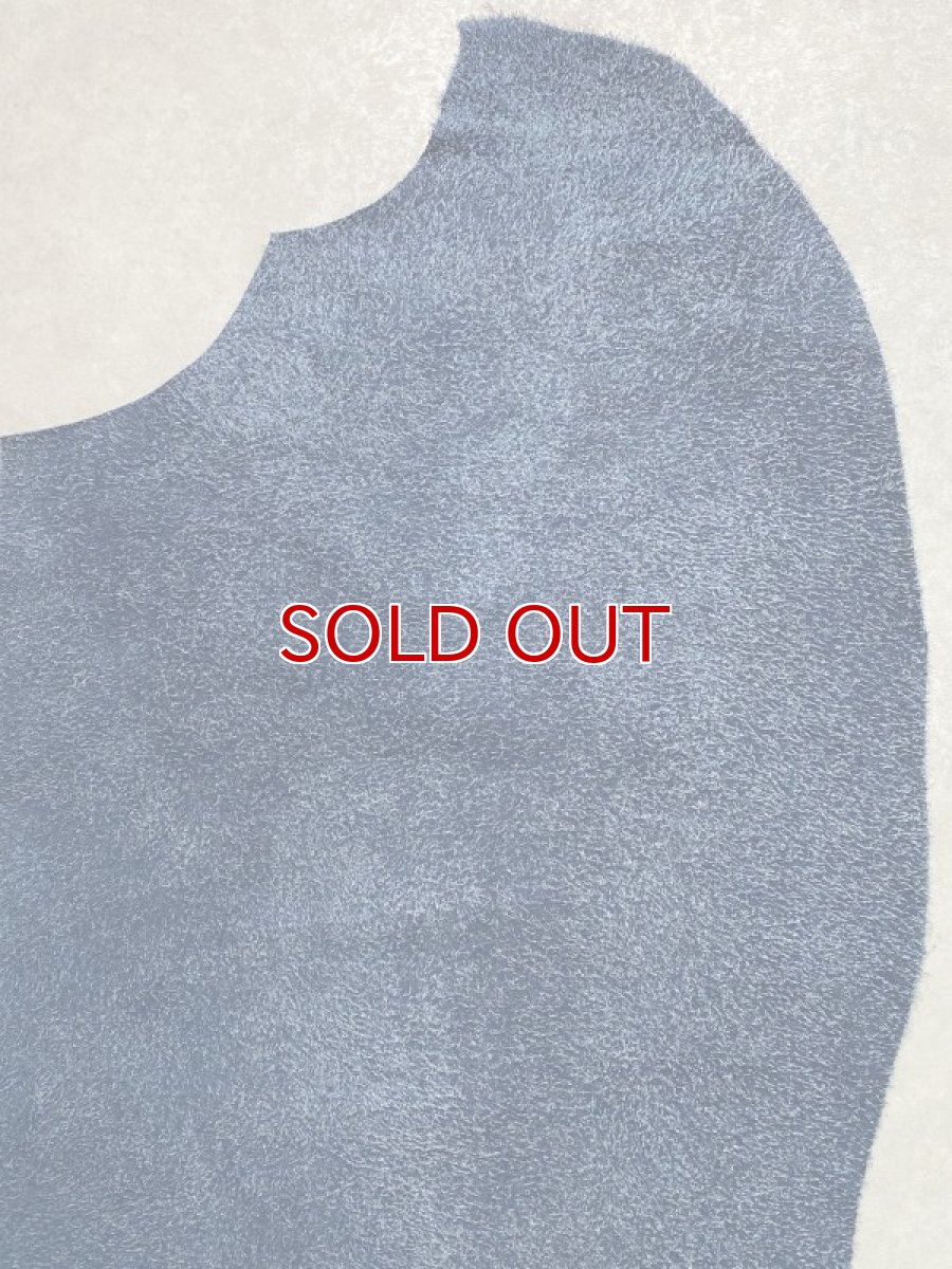 画像2: アンゴラ風ベロア　牛床革　ネイビー (2)