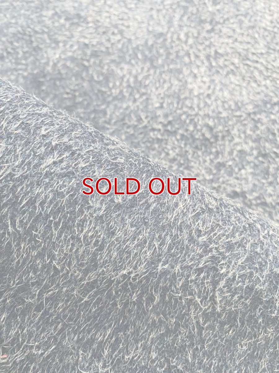 画像1: アンゴラ風ベロア　牛床革　ネイビー (1)