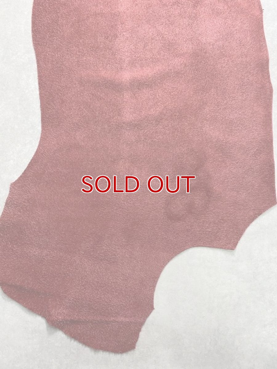 画像3: アンゴラ風ベロア　牛床革　レッド (3)