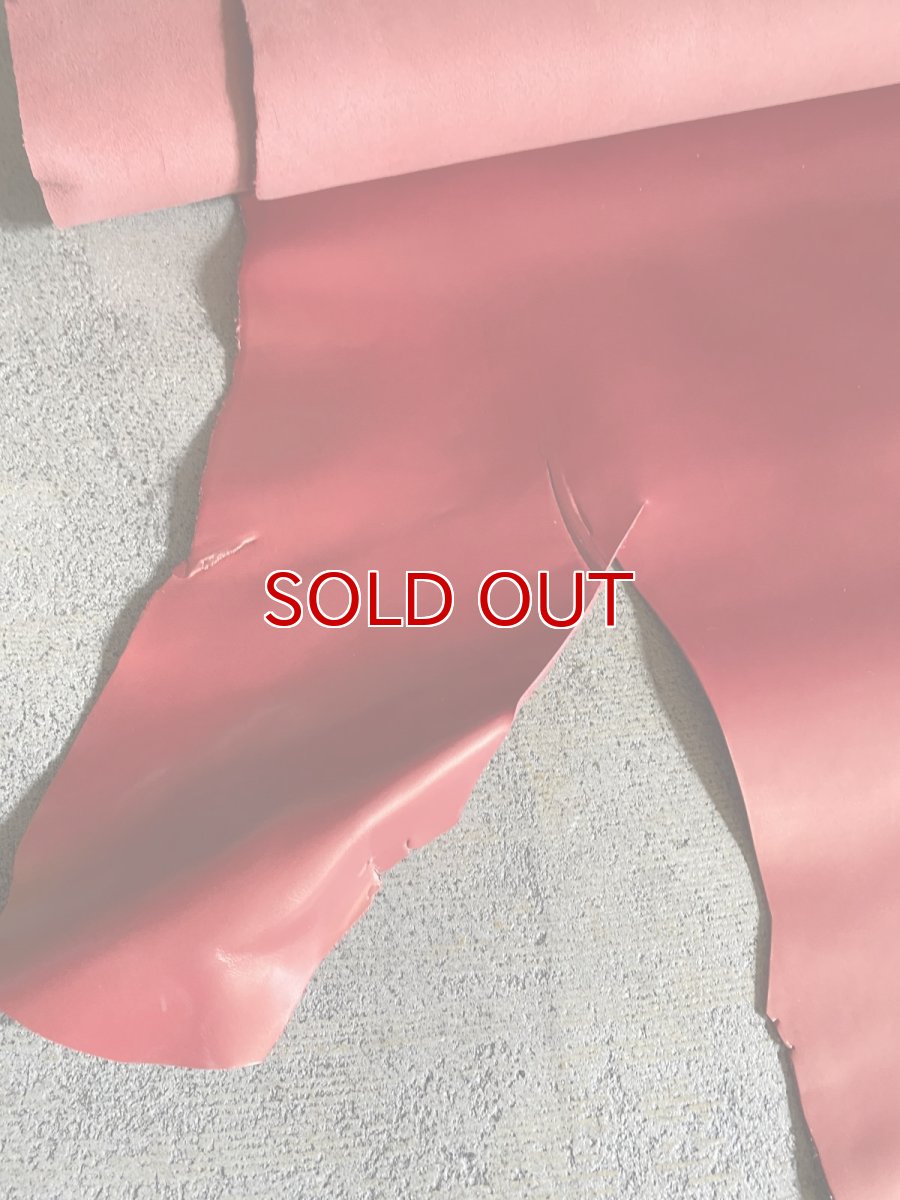 画像11: 牛革　ガラスレザー　レッド　レザークラフト (11)