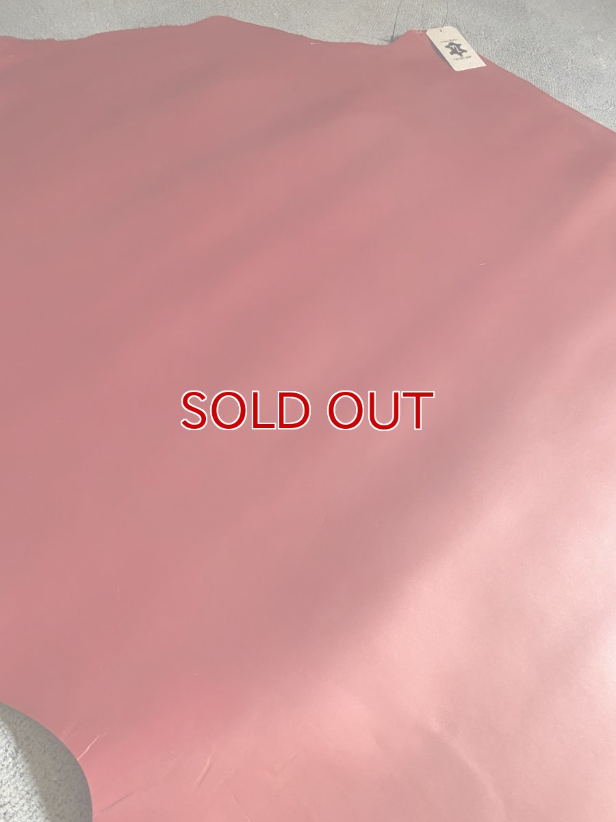 画像4: 牛革　ガラスレザー　レッド　レザークラフト (4)