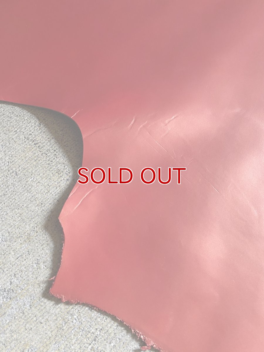 画像8: 牛革　ガラスレザー　レッド　レザークラフト (8)