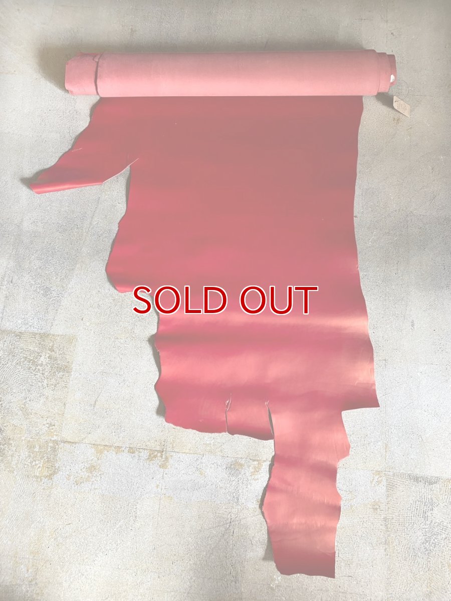 画像9: 牛革　ガラスレザー　レッド　レザークラフト (9)