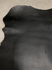 画像2: 牛革　オイルスムース　ヌメ　ブラック　レザークラフト (2)
