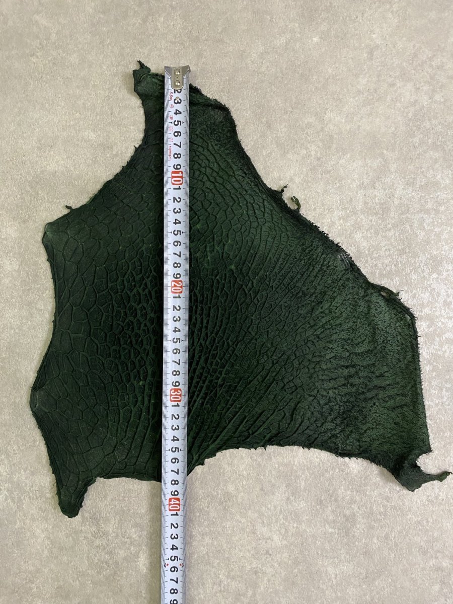 画像7: 牛革　ハチノス(牛の胃袋)　グリーン (7)