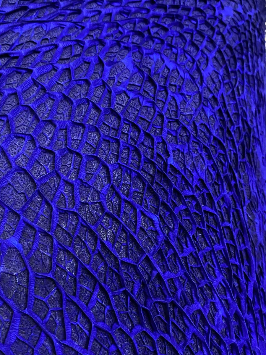 画像4: 牛革　ハチノス(牛の胃袋)　ブルー (4)