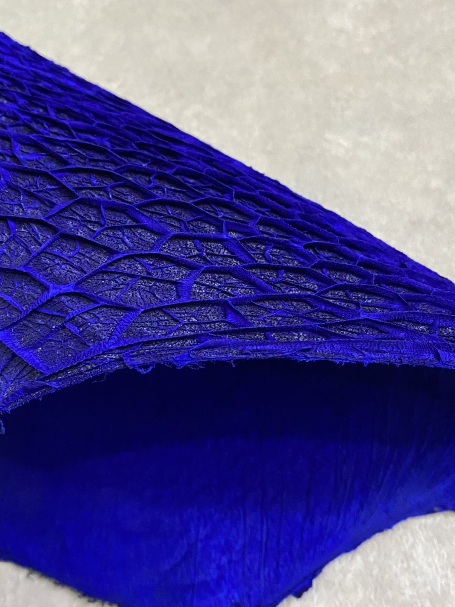 画像5: 牛革　ハチノス(牛の胃袋)　ブルー (5)