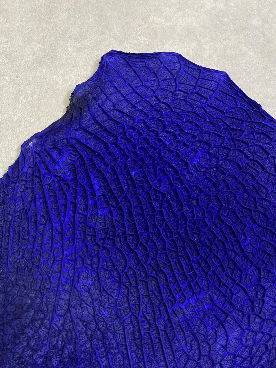 画像4: 牛革　ハチノス(牛の胃袋)　ブルー (4)