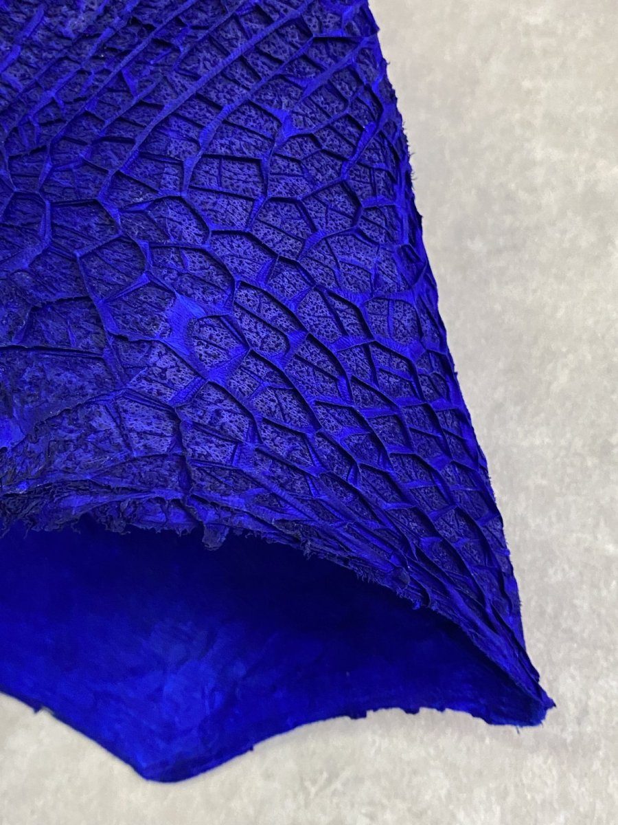 画像6: 牛革　ハチノス(牛の胃袋)　ブルー (6)