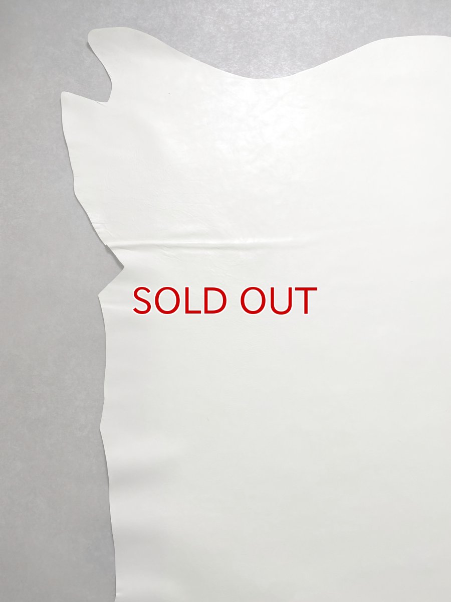 画像6: 牛革   茶芯レザー　ホワイト (6)