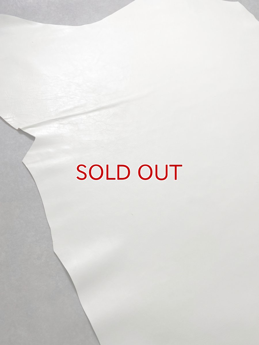 画像5: 牛革   茶芯レザー　ホワイト (5)