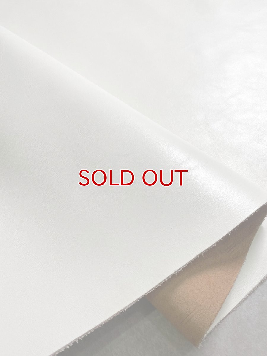 画像2: 牛革   茶芯レザー　ホワイト (2)