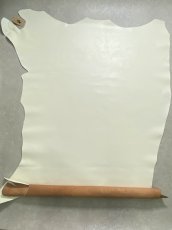 画像1: 牛革   茶芯レザー　ホワイト (1)