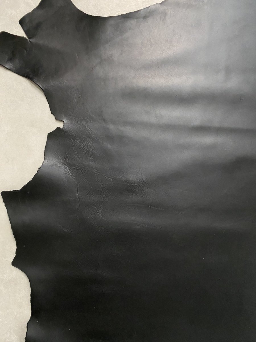 画像5: 牛革   オイルヌメ革　ブラック (5)