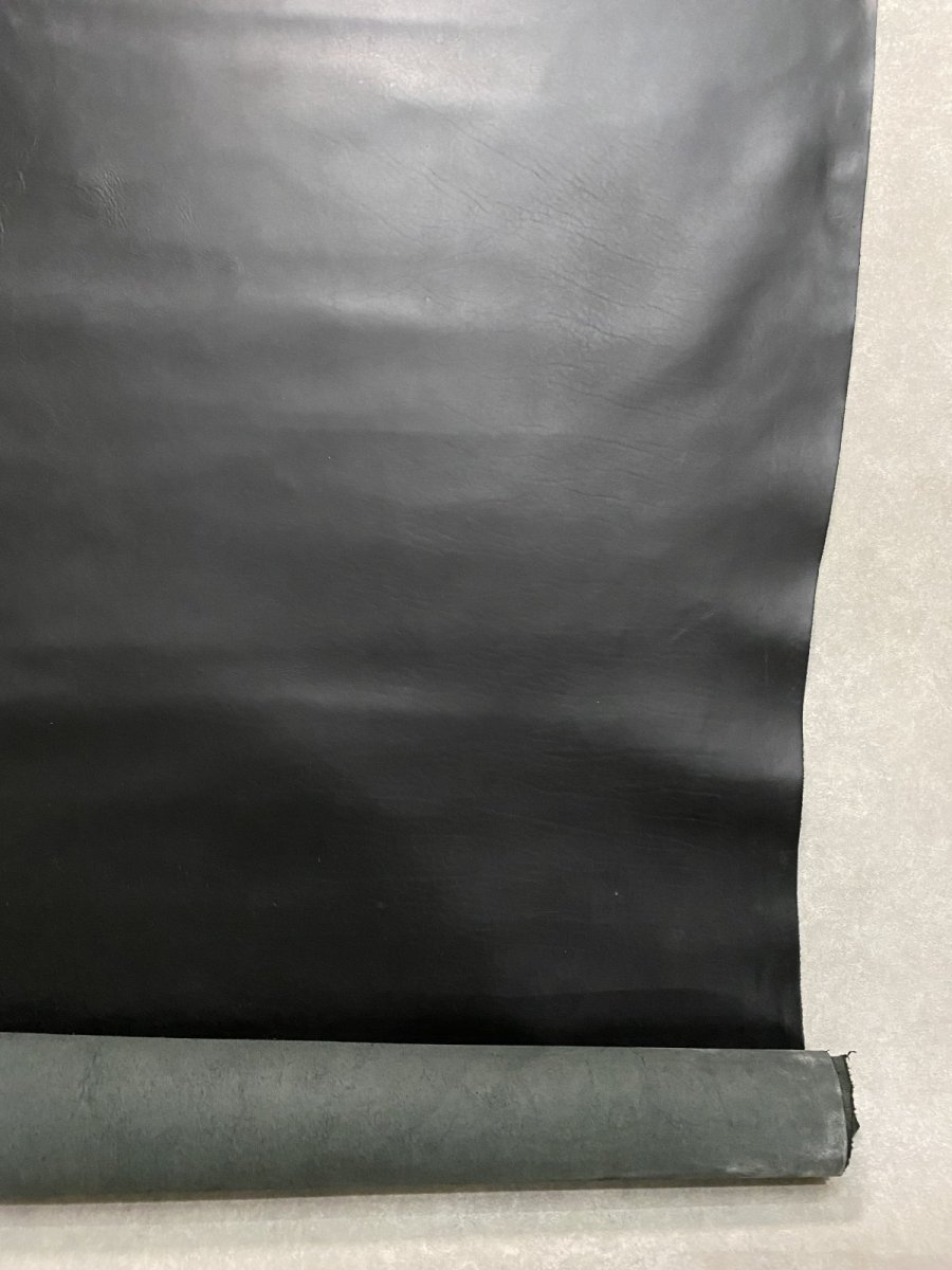 画像8: 牛革   オイルヌメ革　ブラック (8)