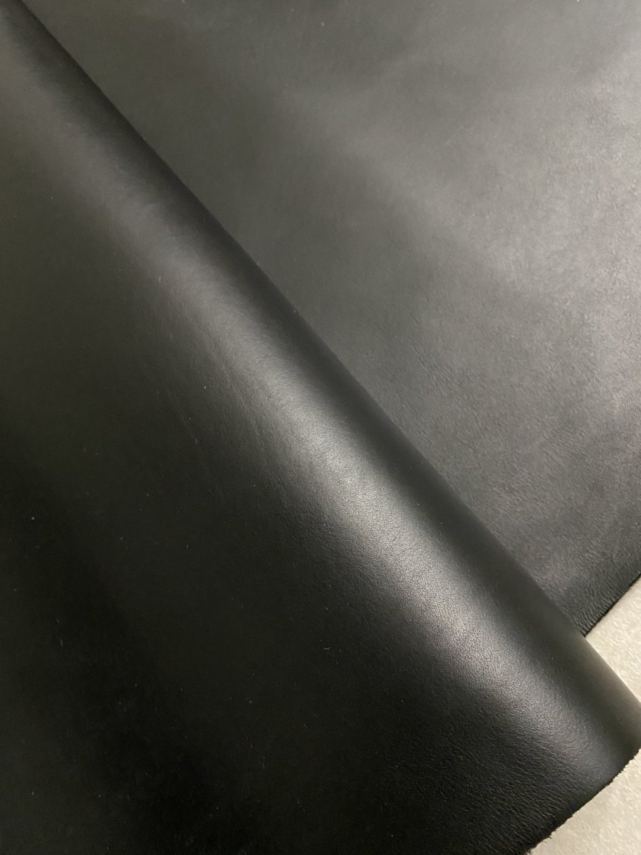 画像10: 牛革   オイルヌメ革　ブラック (10)