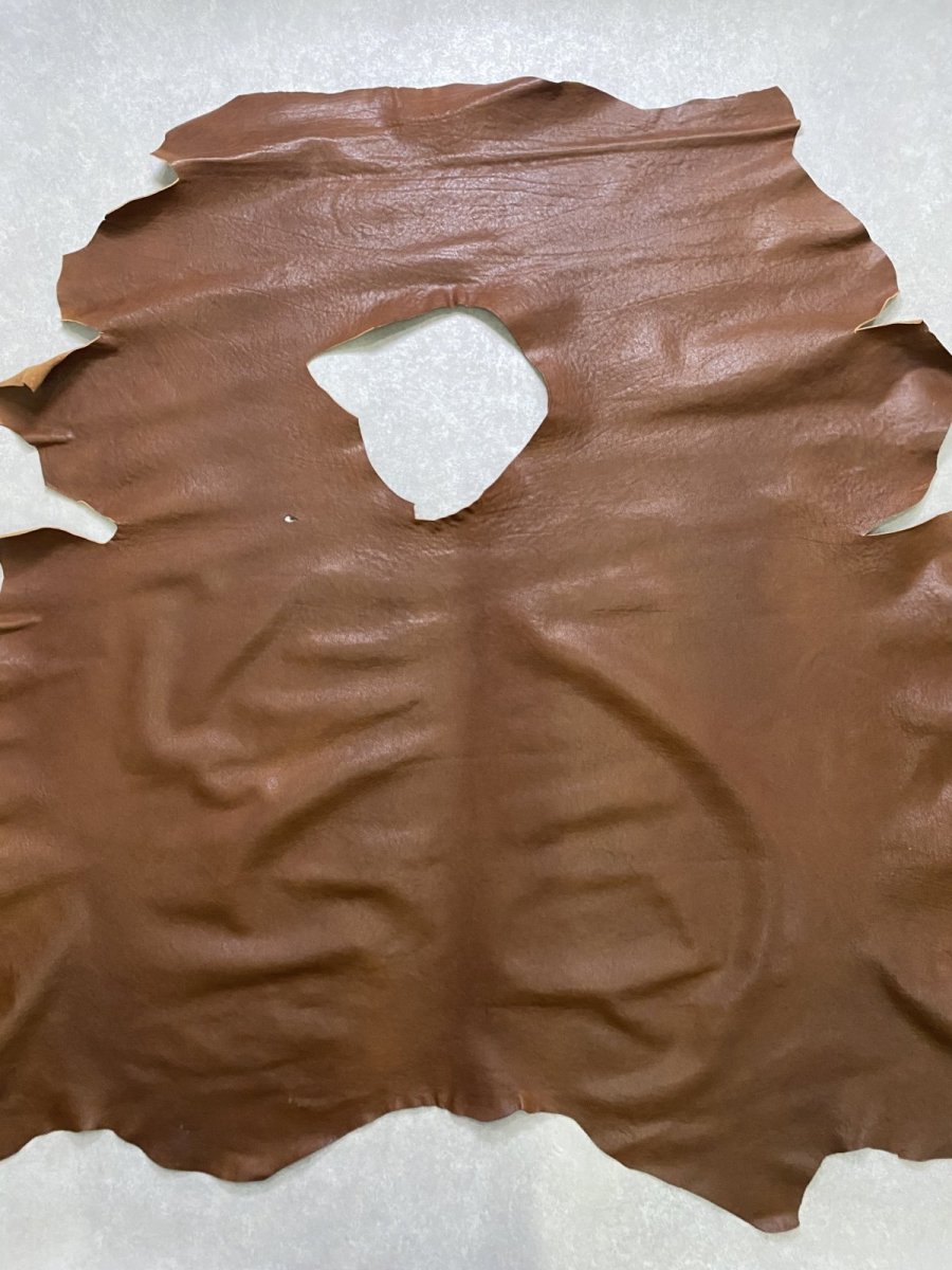 画像1: 牛革　コブウシ　ブラウン　こぶ牛　レザー (1)