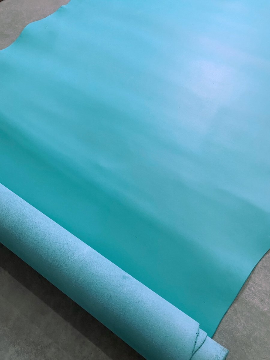 画像6: 牛革　Jスムース　ライトブルー　レザー (6)