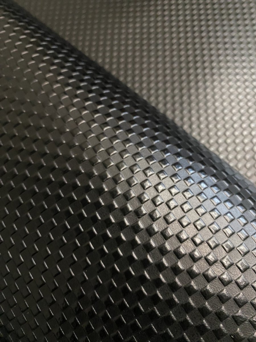 画像3: 牛革　市松模様型押し　ブラック　レザークラフト　 (3)