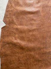 画像6: 牛革   ヌメ革　ワックスプルアップ　アンチック仕上げ　キャメル (6)