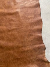 画像5: 牛革   ヌメ革　ワックスプルアップ　アンチック仕上げ　キャメル (5)