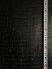 画像8: 牛革　クロコダイル型押し  ブラック　レザー (8)